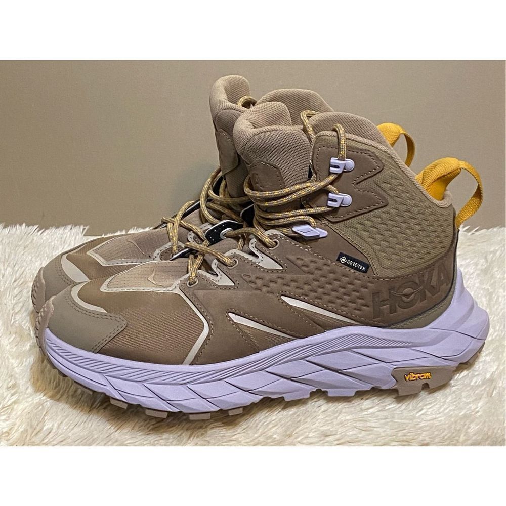 Hoka One One Women’s Anacapa Mid Gore-Tex Hiking Shoes Tan Trail Sz 9.5 US